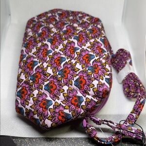 Vera Bradley Bag Cross Body Small Scaevola Fan Flower Patterned
